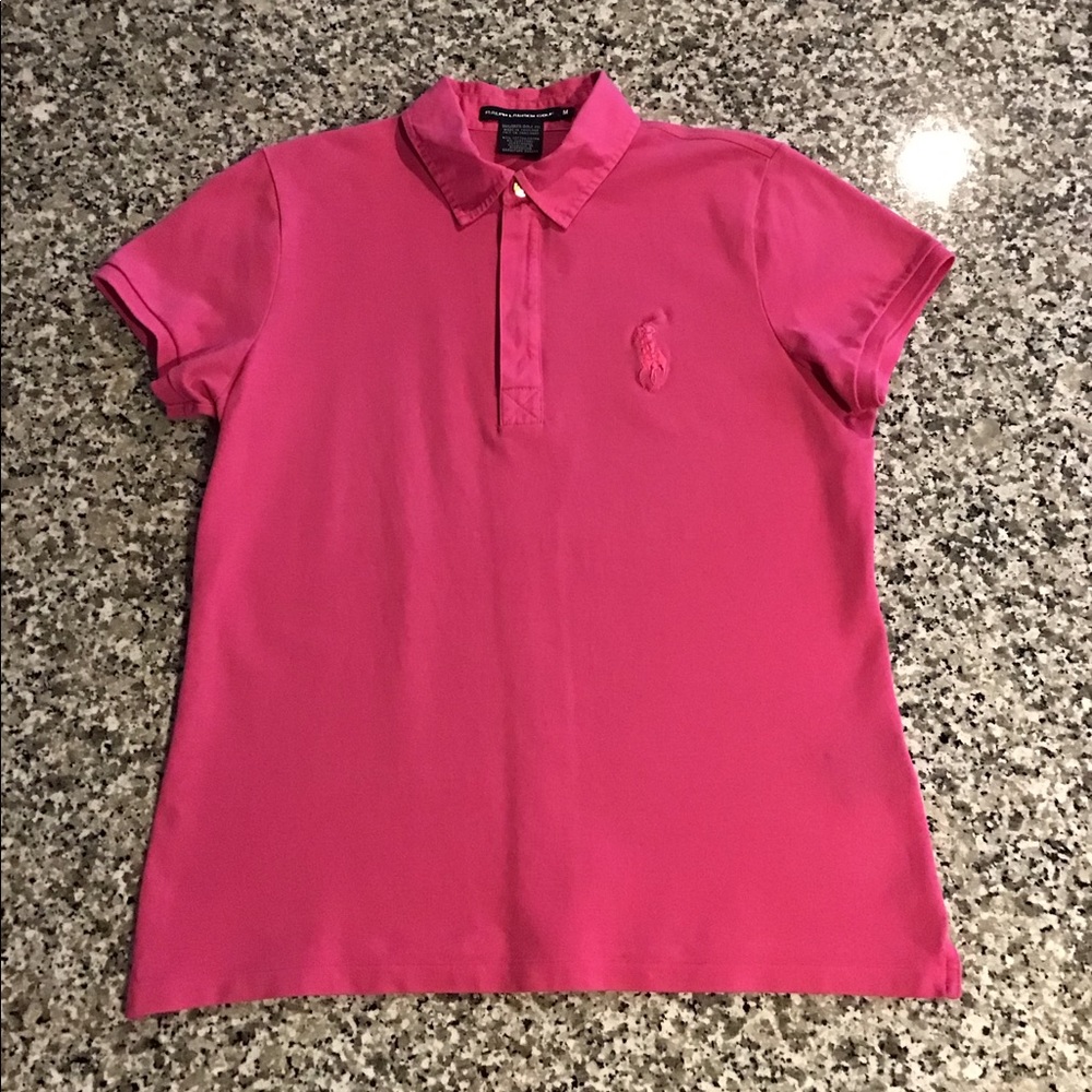RALPH LAUREN GOLF🌸Ladies Medium ZIP Polo Shirt